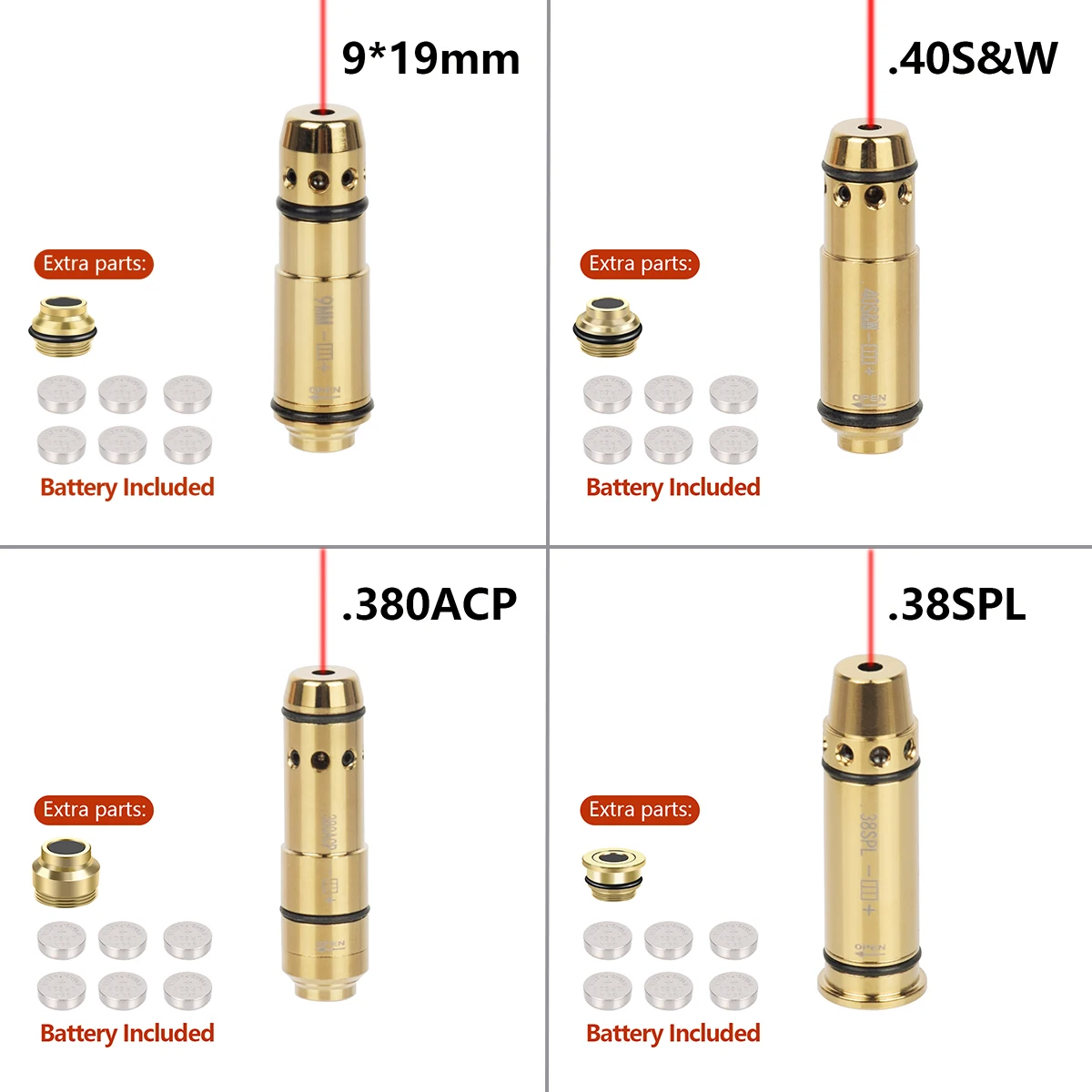 

Тактический патрон. 223 9 мм 380ACP 38SPL 45ACP 40S & W, тренировочный лазерный патрон для сухого огня, охотничье ружье, красные лазеры