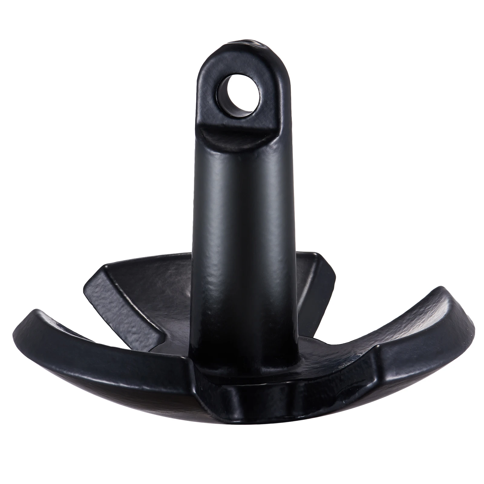 VEVOR Ancla de Río Ancla de Barco de Hierro Fundido Revestida de Vinilo Negro con Grillete Ancla de Seta de Grado Marino para Botes de hasta 3 m para Muelles de Ríos y Lagos con Fondo de Lodo