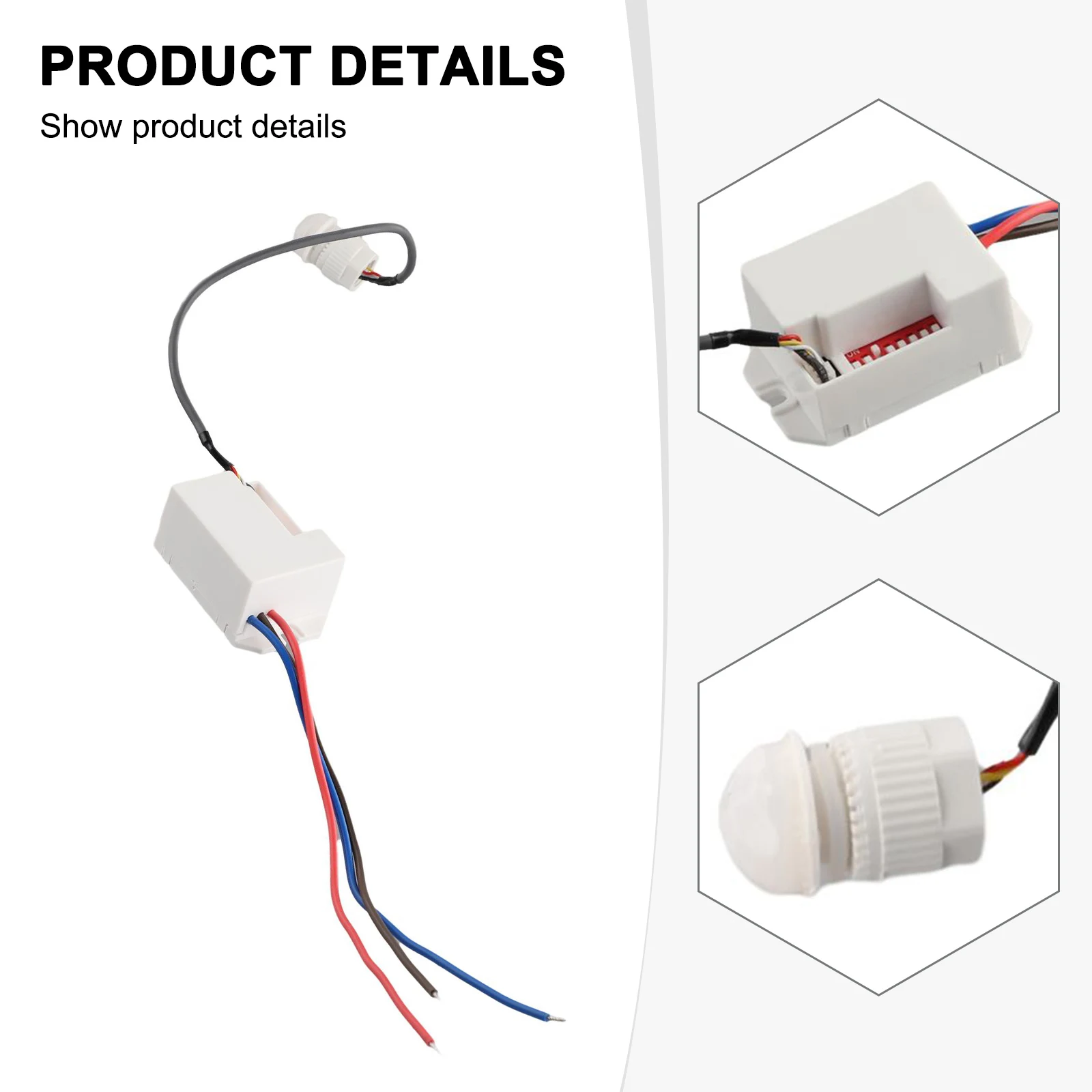 PIR Infrared Motion Sensor for Ceiling Installation with For 360 Degree Detection Angle 6 Meter Range and Multiple Delay Options