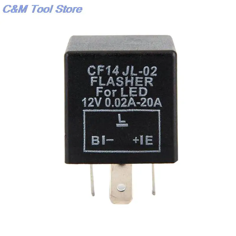 3 Pin CF14 JL-02 Electronic Car Flasher Relay to Fix LED Light Turn Signal Hyper Flash Blinking 12V DC