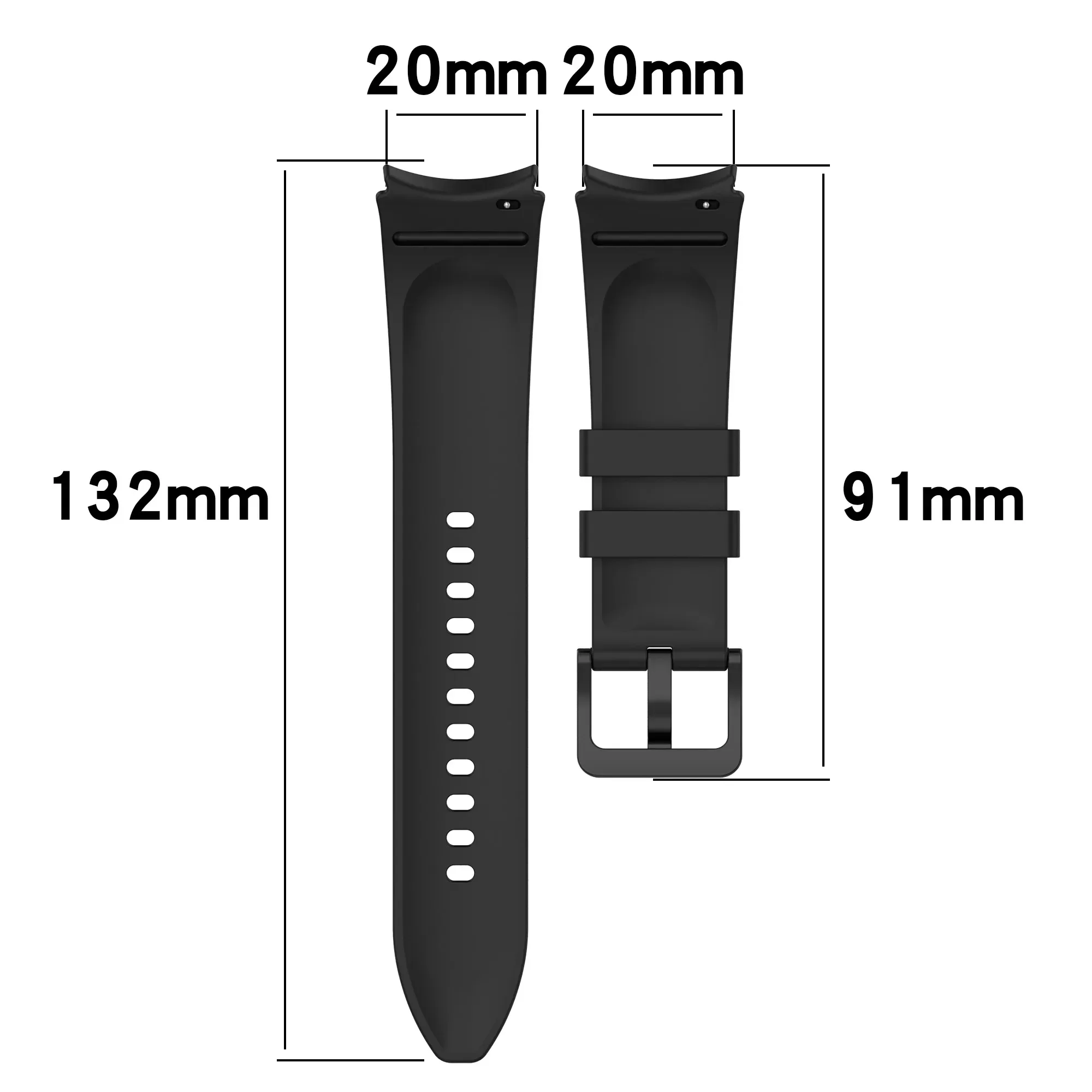 Silicone Strap for Samsung Galaxy Watch 4/5/6/7/5 Pro 45mm 40mm 44mm No Gap Original for Watch 6/4 Classic 47mm 43mm 46mm 42mm