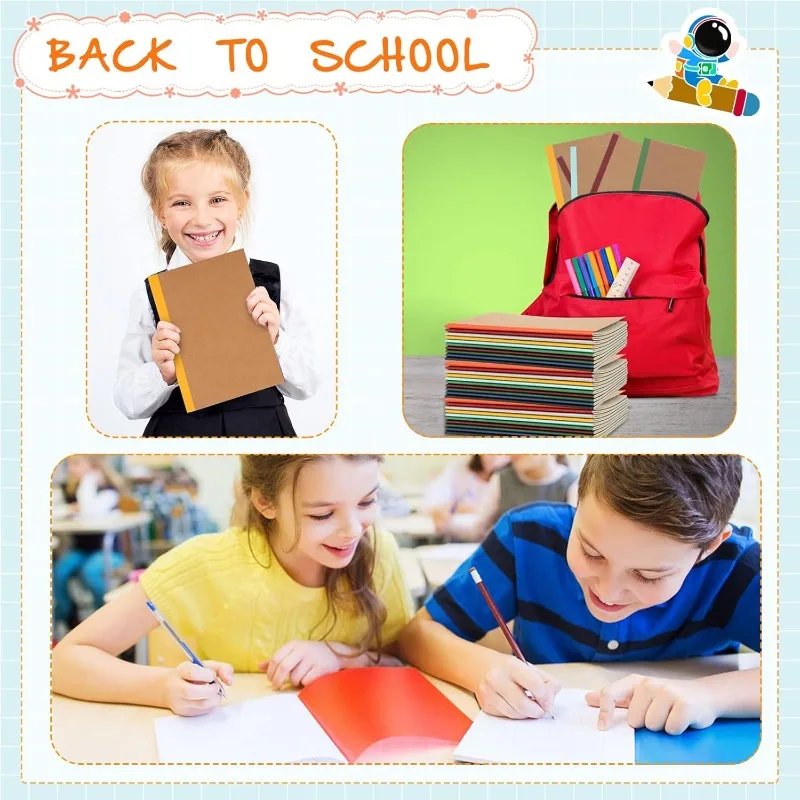 150 упаковок крафт-блокнотов формата А5, 60-страничные блокноты с мягкой обложкой, дорожные журналы с линейкой для путешественников, студентов,