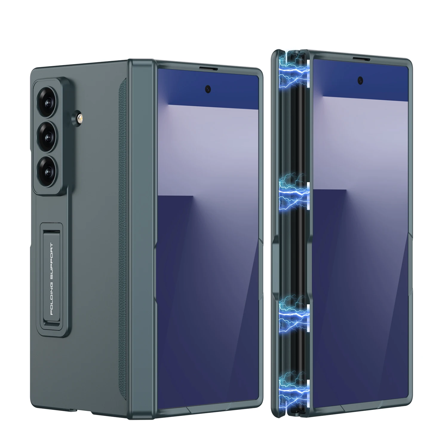 Magnetyczne etui z zawiasem All-inclusive do Samsung Galaxy Z Fold 7 6 Ultracienkie, odporne na wstrząsy etui z matową podstawką do etui Samsung Z Fold7 — zdjęcie produktu 6