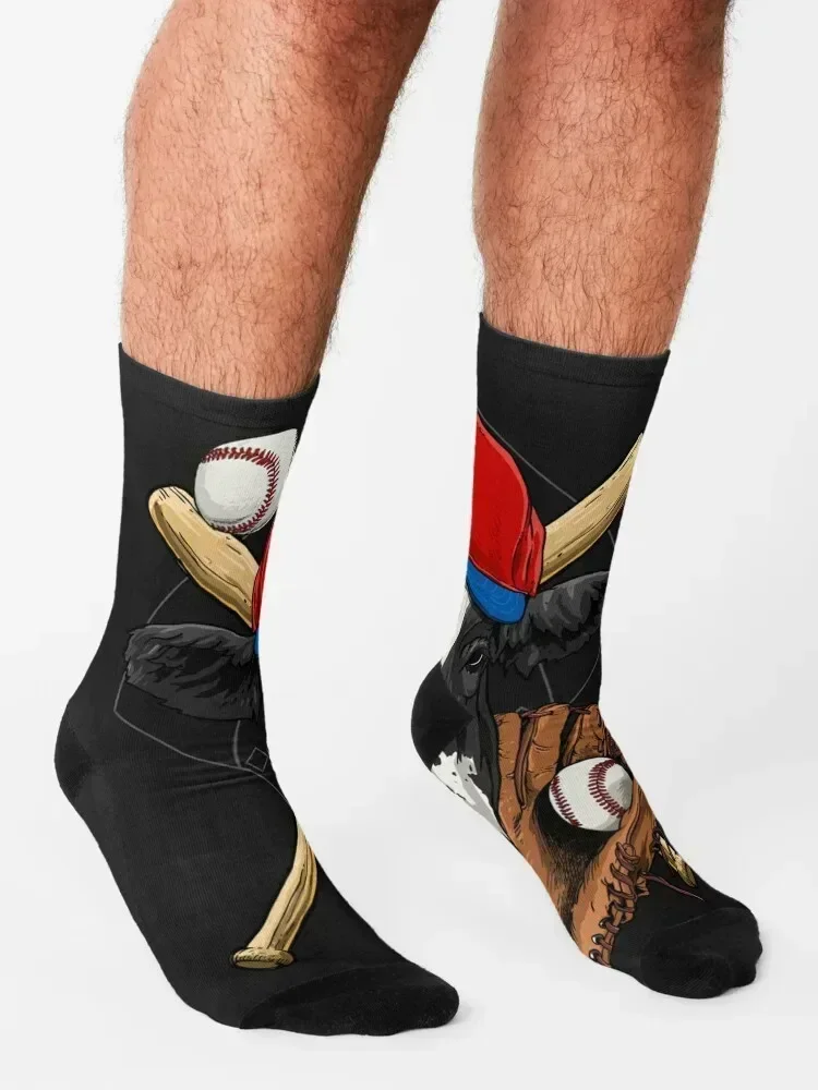 Cow Baseball Cow Lovers Baseball Player Socks anti-slip professional running golf custom Socks For Men Women's