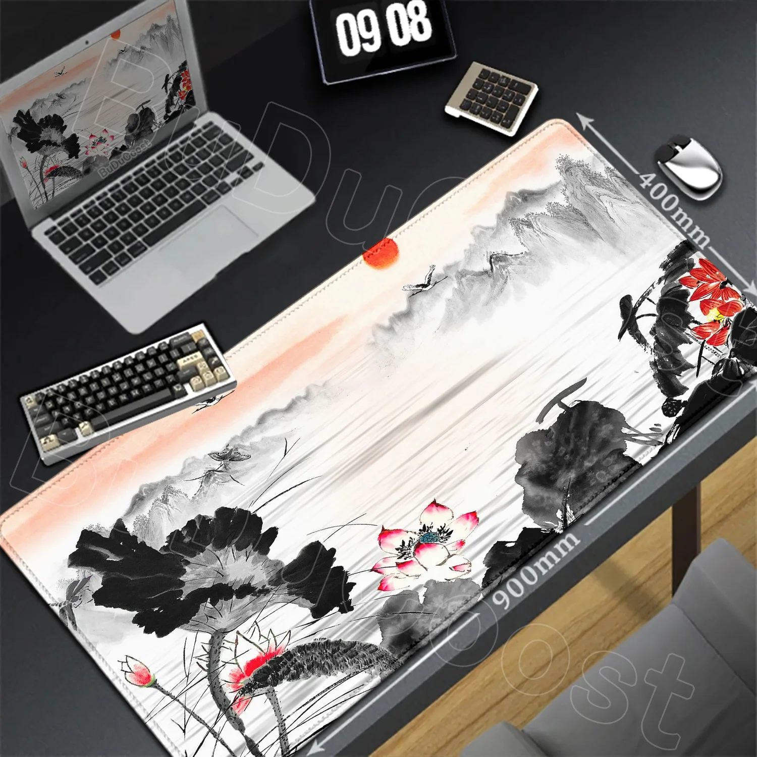 Many Pretty Picture Chinese Ink Painting Mouse Pad Gaming Mousepad XXL Mouse Mat Large Keyboard Mat Desk Pad for Computer Laptop
