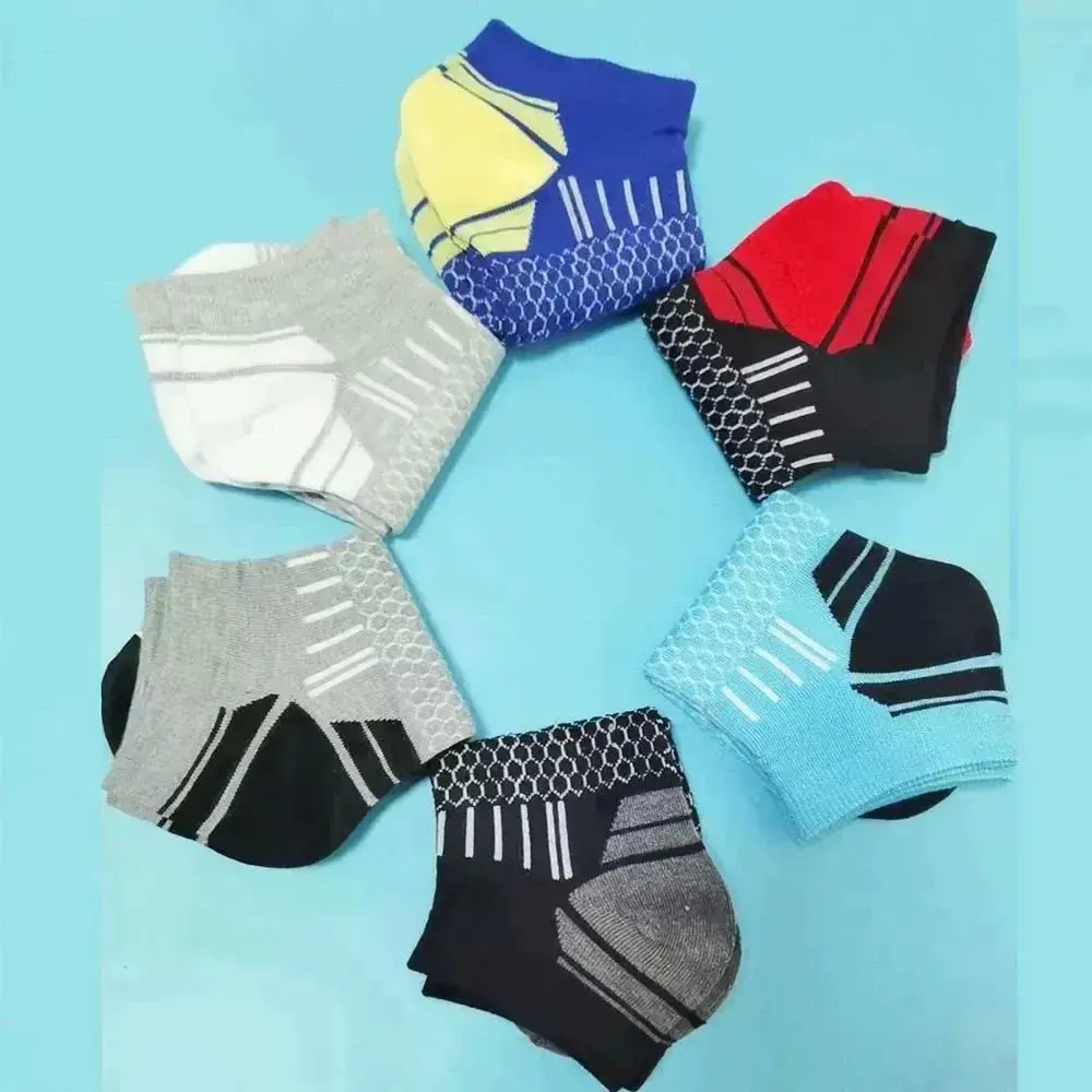 6 pairs Men's Short Sports Socks - Moisture-Wicking, Breathable, All-Season Athletic Socks