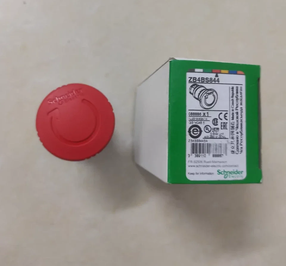 ZB4BS844 Emergency stop head, switching off, metal, red mushroom Ø40, Ø22, trigger latching turn to release