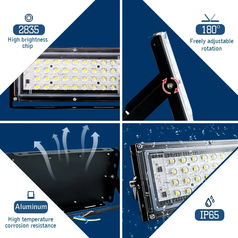 LED Floodlight Bulb 30W AC 220V 230V 240V Warm White Lamp Flood Light Spotlight Outdoor Waterproof for Street Garden Square