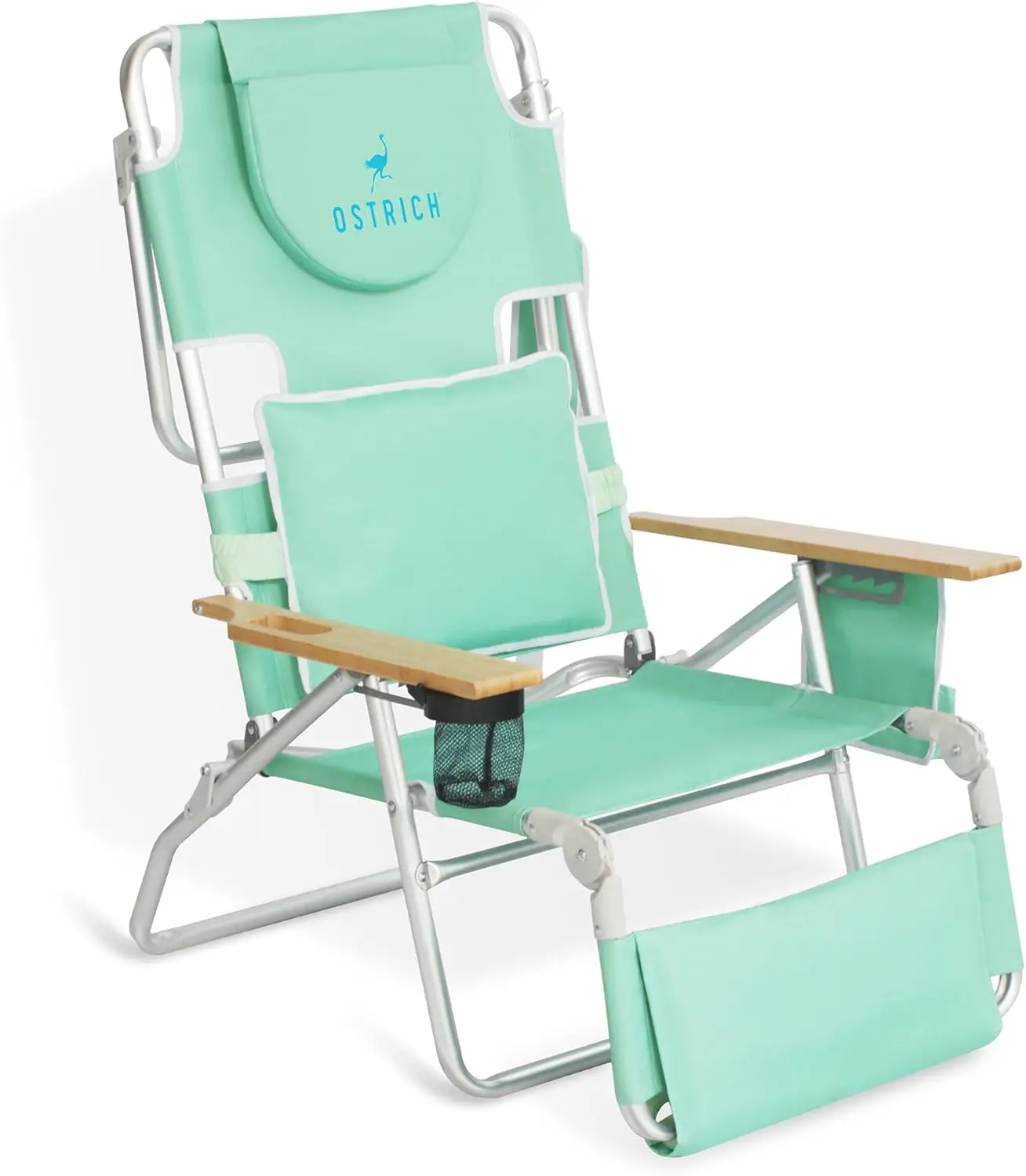 Chair with Face Opening - Portable, Reclining Lounger for Tanning - Face Hole for Reading on Stomach - Padded Footrest, Removabl