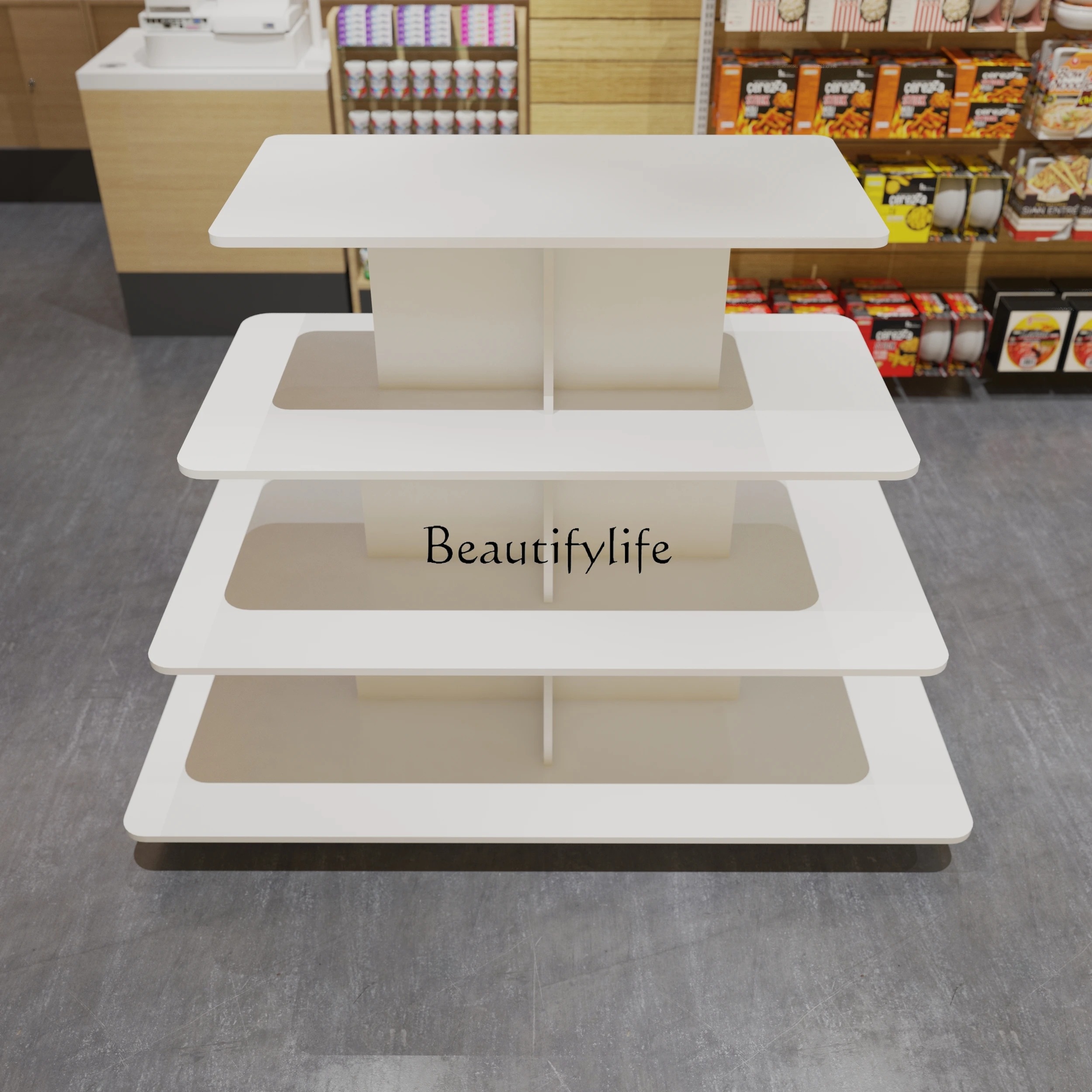 Customized Supermarket Shelf Gift Display Cabinet Wine Display Tea Shelf Commercial Display Stand