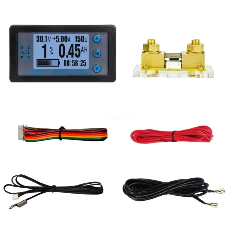 

Multimeter with Shunt Car Battery Coulometer Power Detector Tester for Cart Dropship