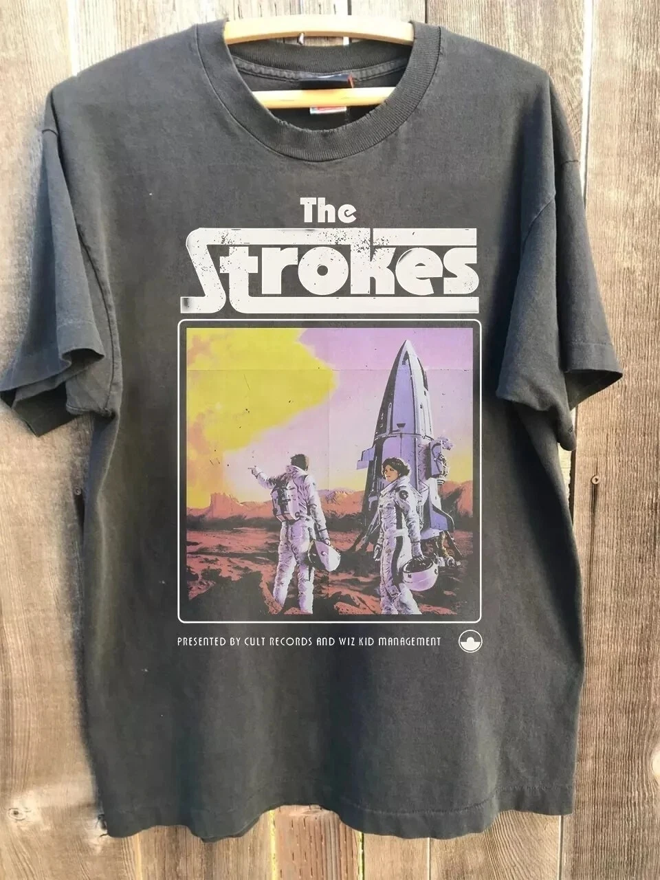 

Plus Size Summer Women's Vintage The Strokes Band T-Shirt Unisex Cotton Breathable Stylish Versatile Street Style Oversized