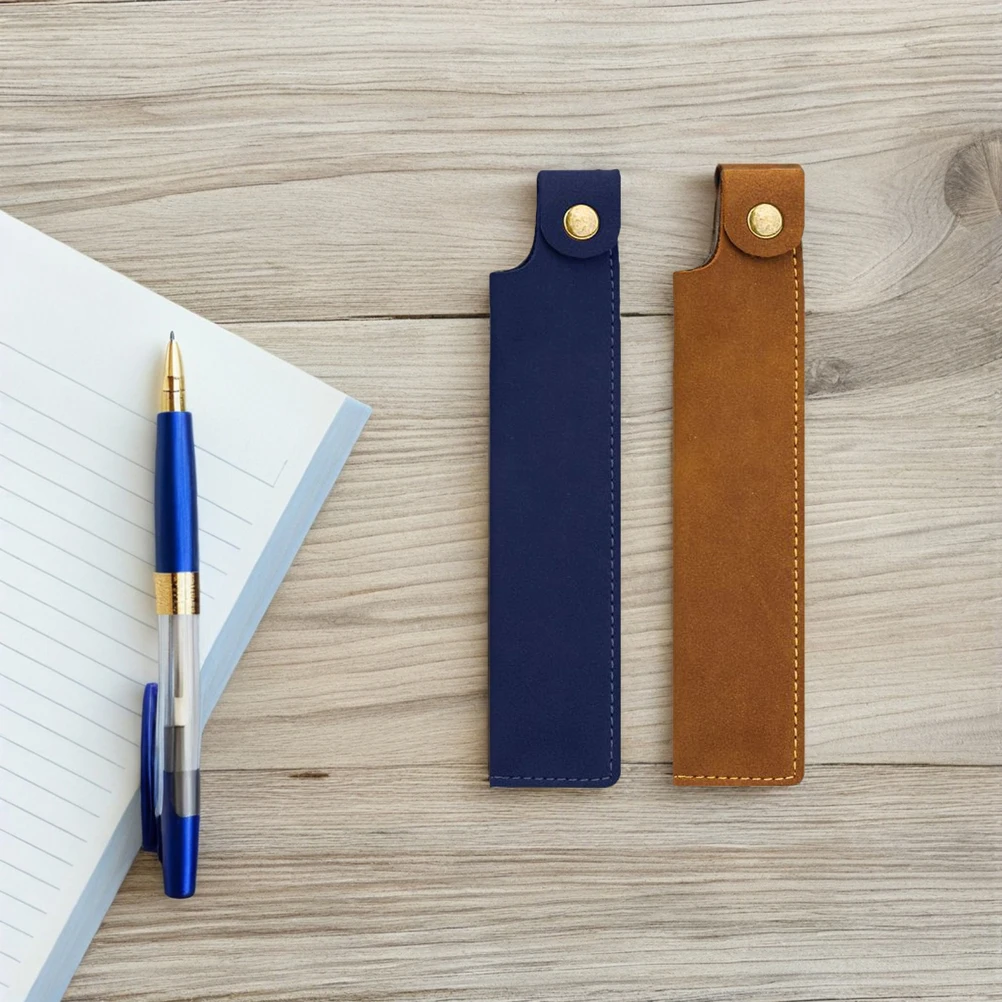 

5Pcs Vintage PU Waterproof Pen Pouch Fountain Pen Case Sleeve Retro Style for Office Students Men Women