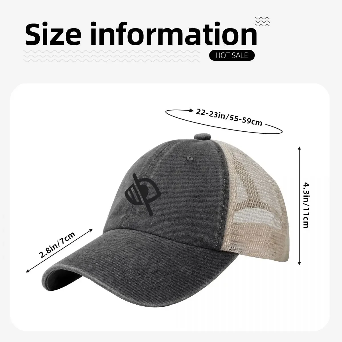 Gorra de béisbol con símbolo Universal defectuoso por la visión, sombrero de fiesta de espuma negra Rave, sombrero de Navidad, béisbol para hombres y mujeres