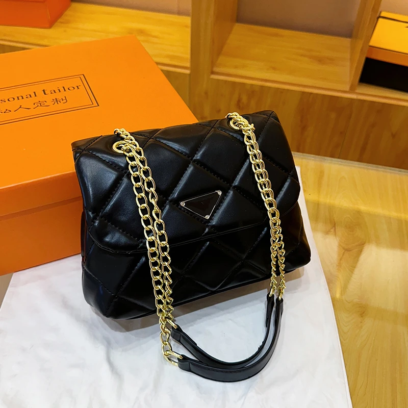 حقيبة كروس عصرية للنساء من الجلد الطبيعي ومحفظة كتف للسيدات وحقائب يد بسلسلة قابلة للتحويل #3