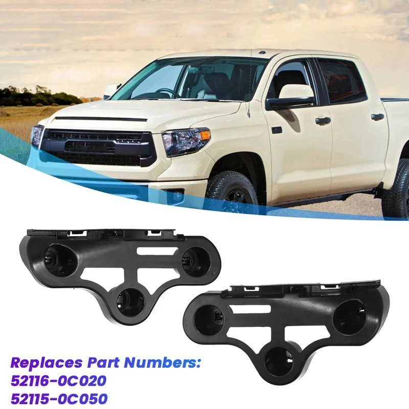 1Pair Front Bumper Bracket Mounting 52116-0C020 52115-0C050 For Toyota Sequoia  2007-2021 Side Bumper Support