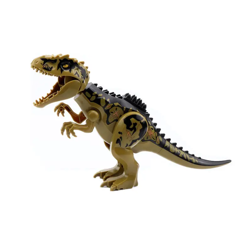 نموذج لعبة ديناصور جوراسيك كبير الحجم، تنين الوحش الجنوبي، تنين السيف، تيرانوصور، مكعبات حيوانات واقعية #1