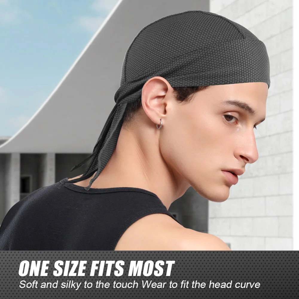 Durag Du-Rag copricapo Head Wrap Skull Cap Doo Do Rag Bandana berretti sportivi cappello donna uomo foulard ciclismo Pirate Caps Summer