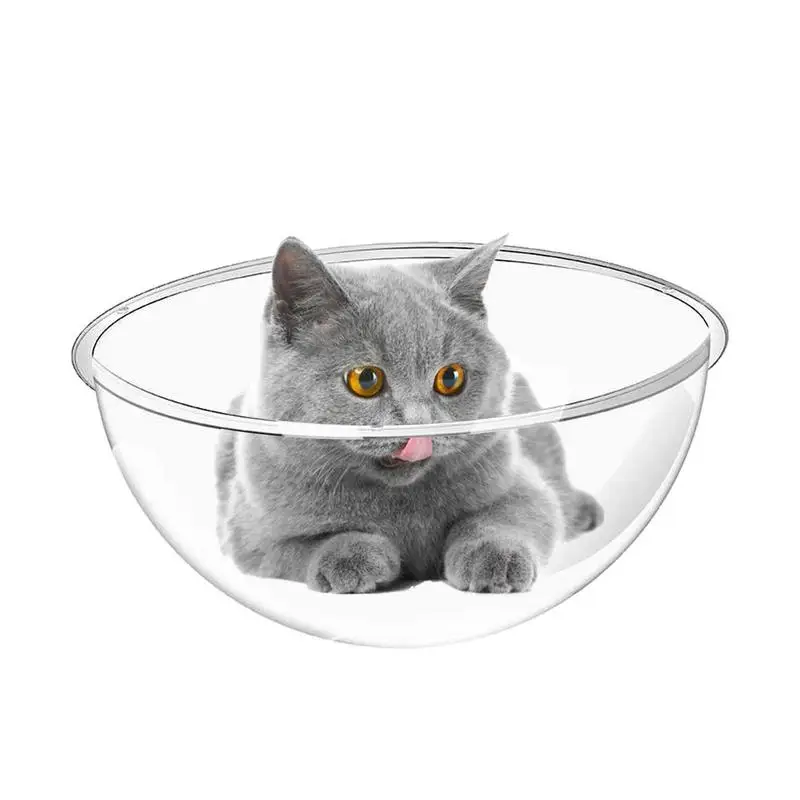 Acrylic Cat Hammock Portable Waterproof Design Cat Bed House Reusable Transparent Kitten Window Perch For Pets Accessories