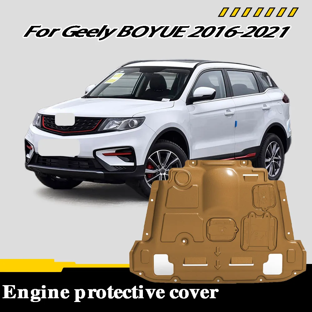 Vehicle - Specific Splash - Proof Durable Sturdy Engine Undercover And Lower Mudguard For Geely BOYUE 2016-2021 2.0L 1.8T
