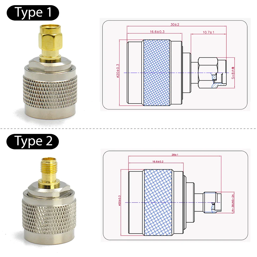 RP-SMA to N Type Coax Adapter Kit N male to SMA male Plug female Jack RF connector 4 type Test converter fast ship