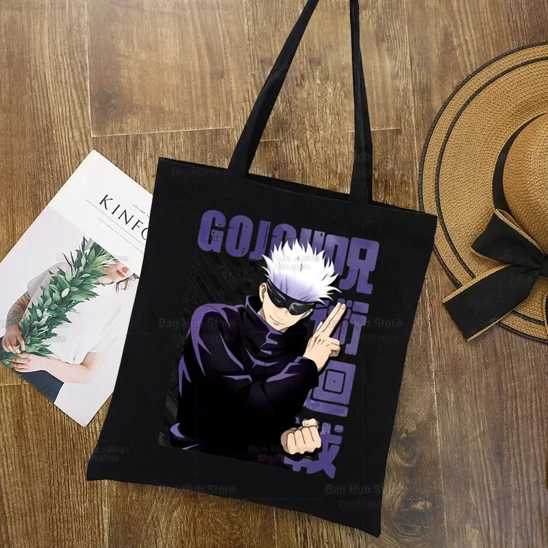 Jujutsu Kaisen Cartoon Shopping Canvas Bag Ryomen Sukuna Itadori Yuji Shopper Bag Okkotsu Yuta Gojo Satoru borse a tracolla