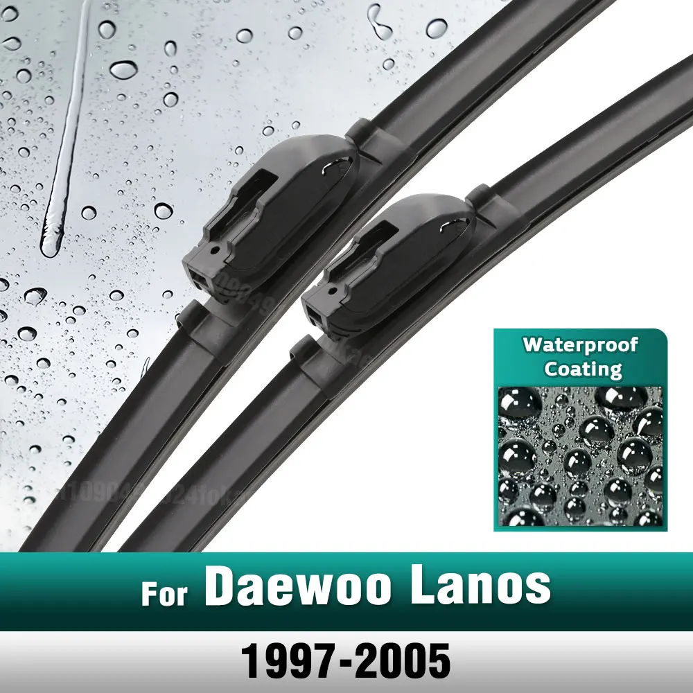 Silicone & rubber  Front Wiper Blades Set For Daewoo Lanos 1997 - 2005 Windshield Windscreen Window Brush 19