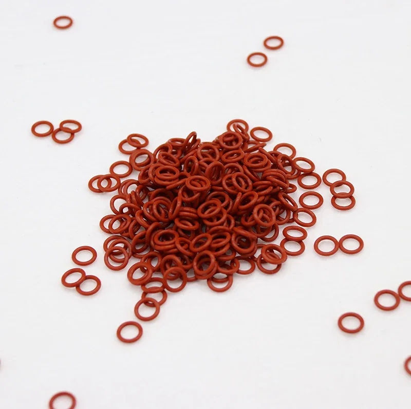 10pcs Red VMQ Silicone Ring Gasket CS  CS 2mm OD 8 ~ 65mm O Ring Rubber Seal pressure cooker o-ring food high temperature gasket