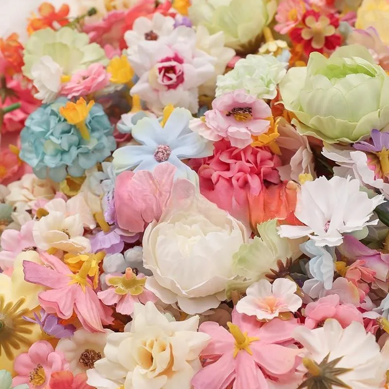 20/50 قطعة مزيج الزهور الاصطناعية الحرير الورد وهمية الزهور رؤساء للمنزل ديكور الزفاف الديكور Craft بها بنفسك الحرفية جارلاند الهدايا الإكسسوار #2