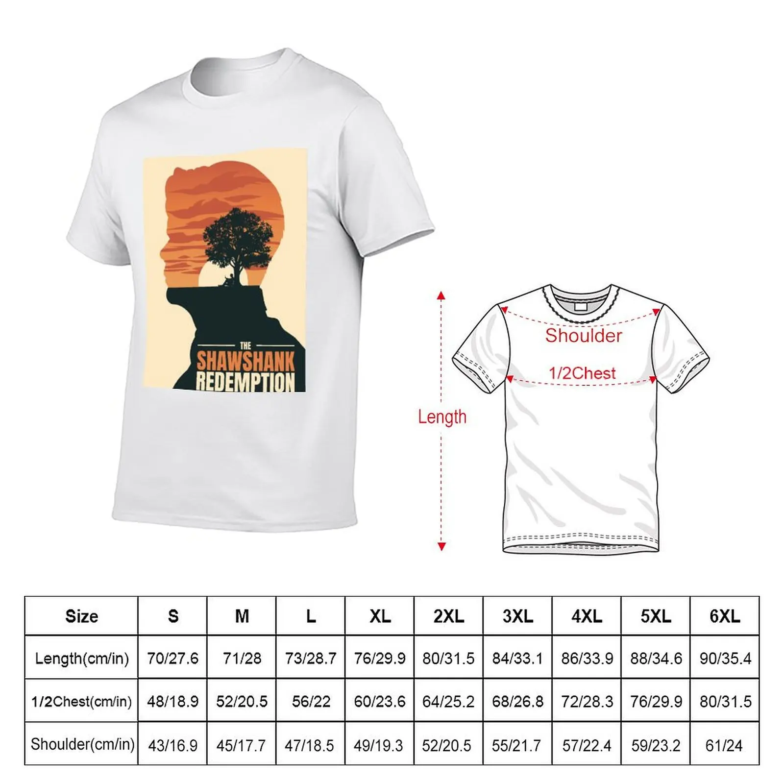 The Shawshank Redemption 1994 T-Shirt Basic Short Sleeve Cotton Blend T-Shirt