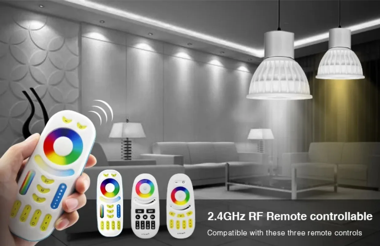 Lampada LED dimmerabile RGB + bianco caldo + bianco (RGB + CCT) Faretto per interni Soggiorno MiLight AC86-265V Lampadina LED 4W GU10