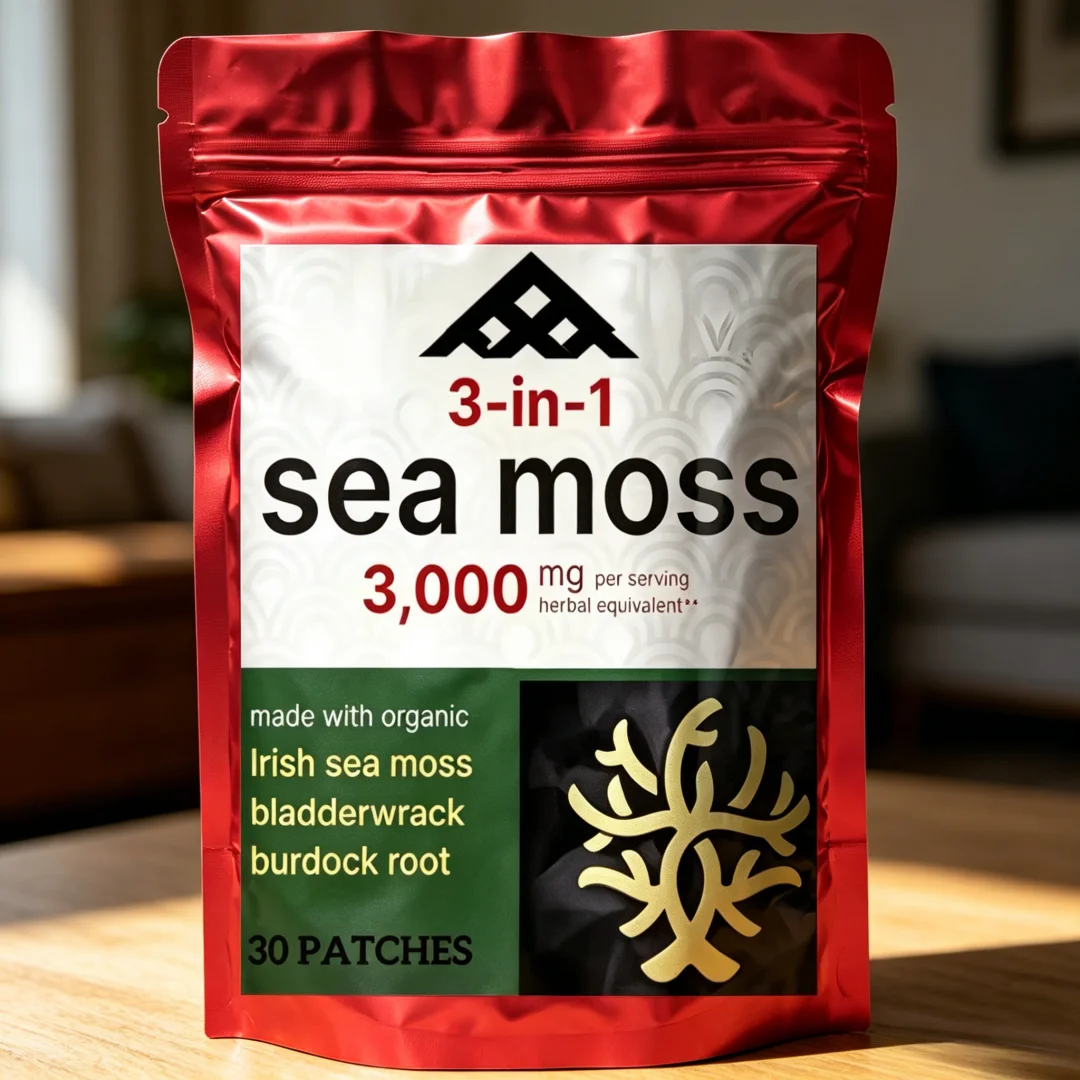 Sea Moss Transdermal Patches with Bladderwrack Burdock Root Comprehensive Health Support 30 Patches