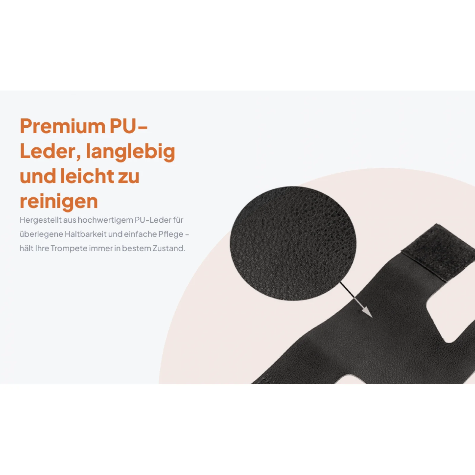 

Trumpet Wrap for Wind Instrument Anti Slip Protects Instrument Finish Universal Improves Grip Portable PU Leather Trumpet Guard