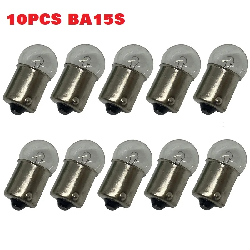 4/10pcs G18 BA15S BAU15S amber 12V 10W Car Halogen Bulbs Signal Bulbs Standard Auto Interior Light License Plate Lamps