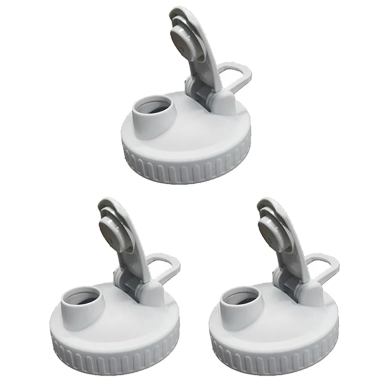 New Jar Lid, 3 Pieces Of Leak-Proof Flip-Top Lid Suitable For Wide Mouth Jar (Jar Not Included)