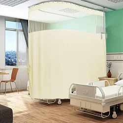Hospital Curtain Hanging Privacy Room Divider for Room Separation Medical Fire Flame Retardant Cubicle Curtains Beige1 Panel
