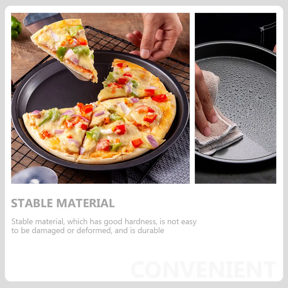 

12 Inch Pizza Pan Round Metal Baking Tray Oven Non Stick Aluminum Heat Resistant Kitchen Tool for Pizza Pancake Cooking