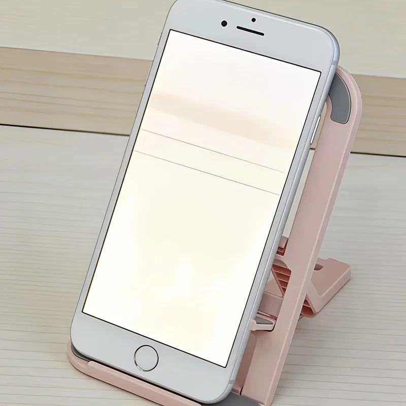 

Foldable Height Adjustable Stand, Desktop Holder for Phone & Tablet, Multi-Functional Bracket with Random Cartoon Sticker
