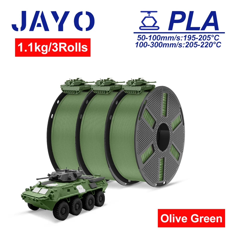 JAYO PLA + / TPU / SILK / PLA Filament 5 Rollen/set 3D Printer Filament Sterk 3D Printmateriaal Voor FDM Geen Klitten