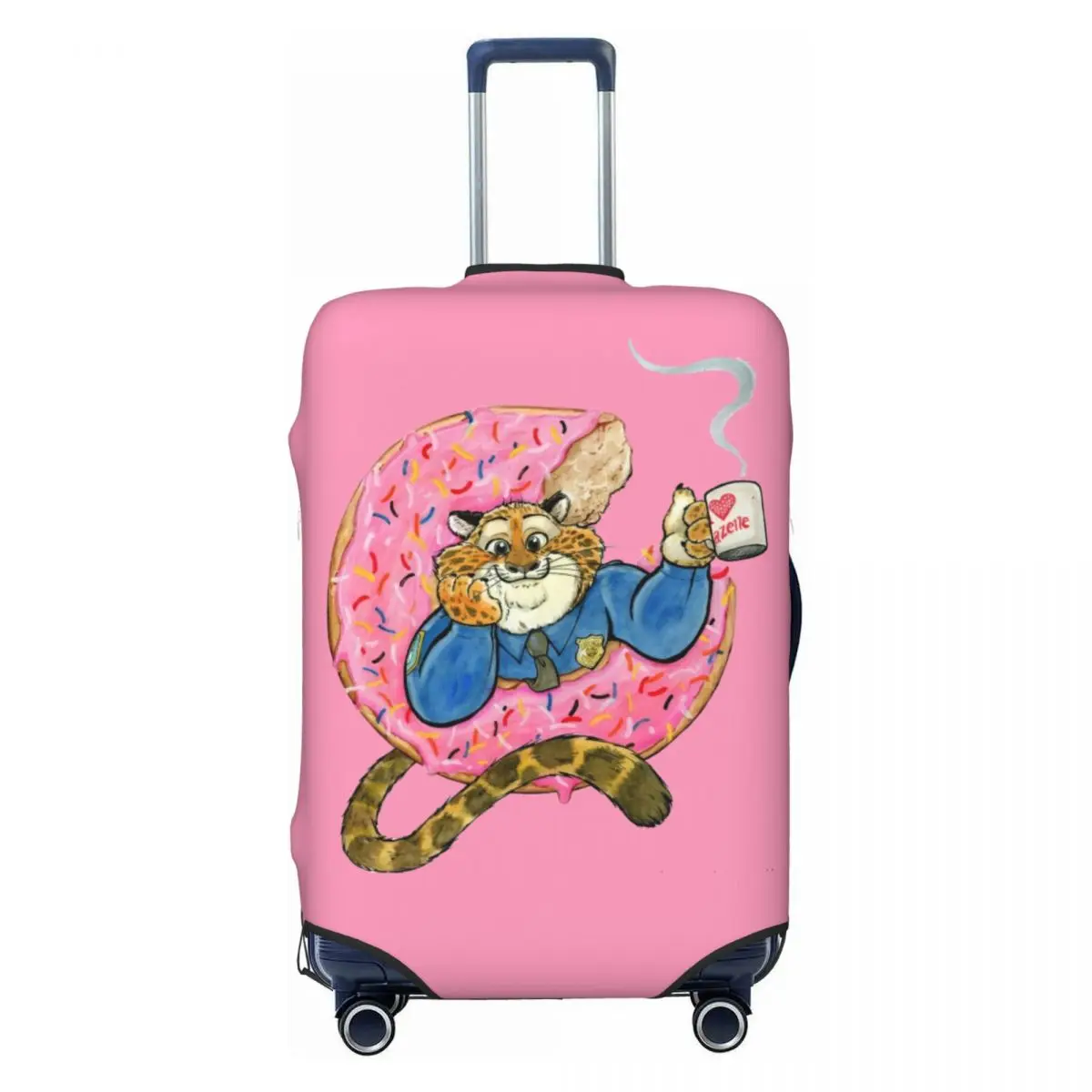 

Чехол для багажа с рисунком Z-Zootopia, эластичный, милый, мультяшный, защитный чехол для дорожного чемодана, подходит для чемоданов 18-32 дюймов