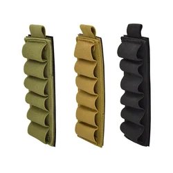 Tactical Outdoor 6 Round Shotgun Shell Holder Ammunition Pistol Bullet Reload Holder with Adhesive Backing Sticker For 12 Gauge