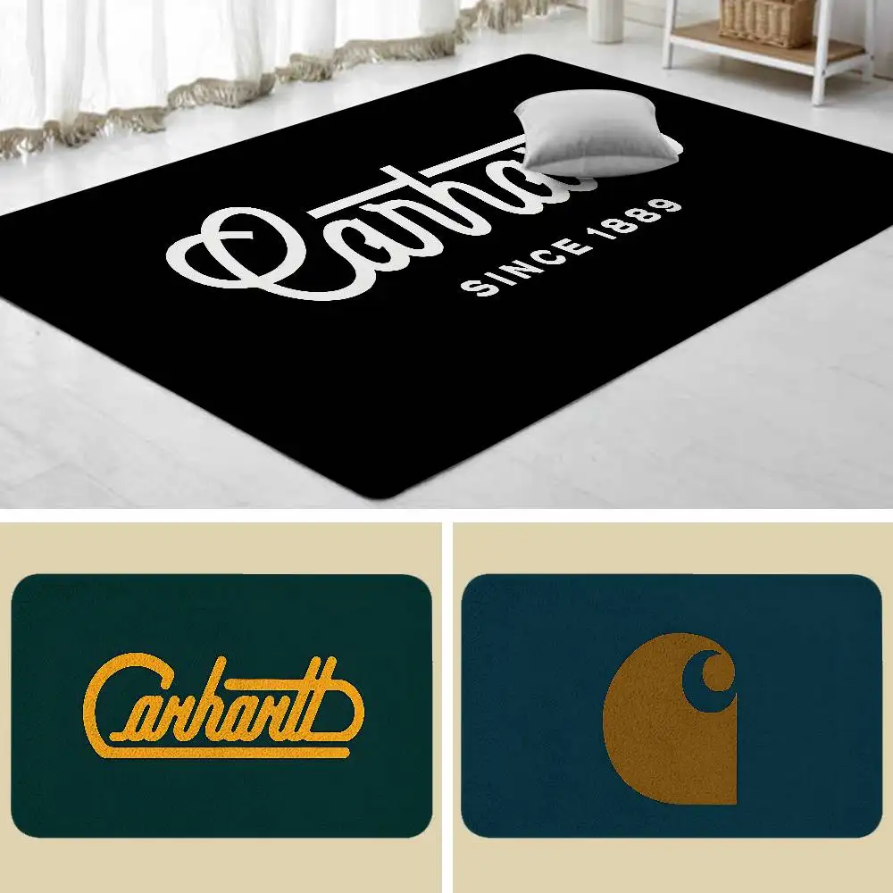 C-Carhartts Floor Mats Home Laundry Rug Carpet For Living Room Decor Lounge Area Anti-slip Foot Mat Entrance Doormat