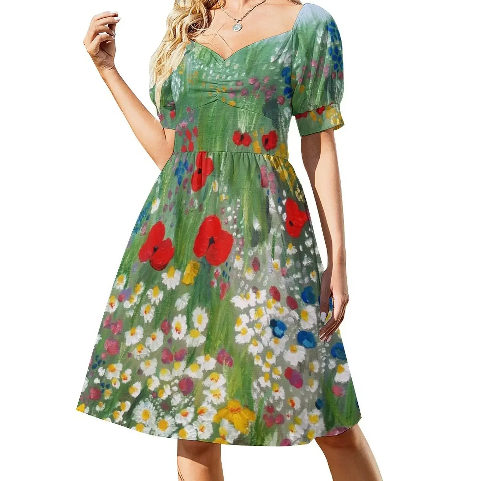 

Floral Treasures Short-Sleeved Dress Woman dresses womens dress luxury evening dress woman for wedding