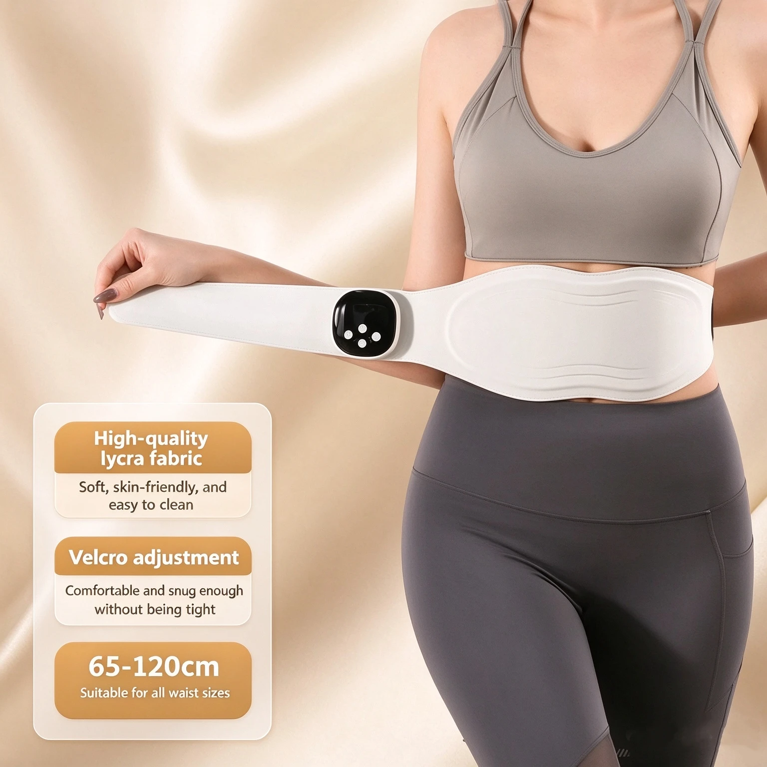 Waist Belt EMS Pulse Massager With Remote Control Lightweight Protable Waist & Abdomen Micro Current Fitness Sweating Relaxation