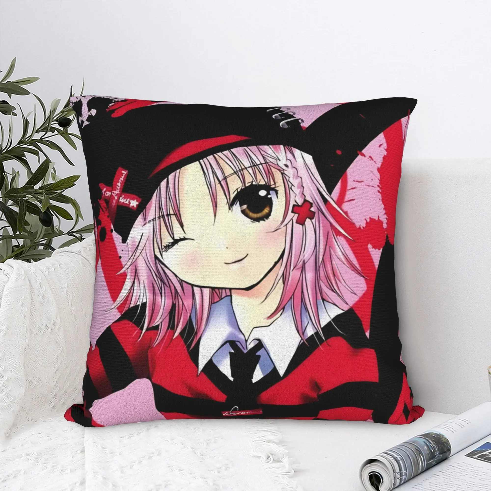 Anime Shugo Chara Square Pillow Cases Hinamori Amu Cushion Cover Custom Zippered Decor Pillowcase for Living Room 18