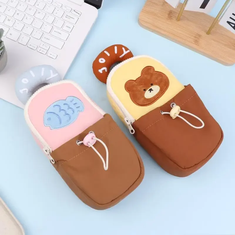 مقلمة محمولة باليد كارتون Ins High Aesthetic High School Student مقلمة محمولة ذات سعة كبيرة