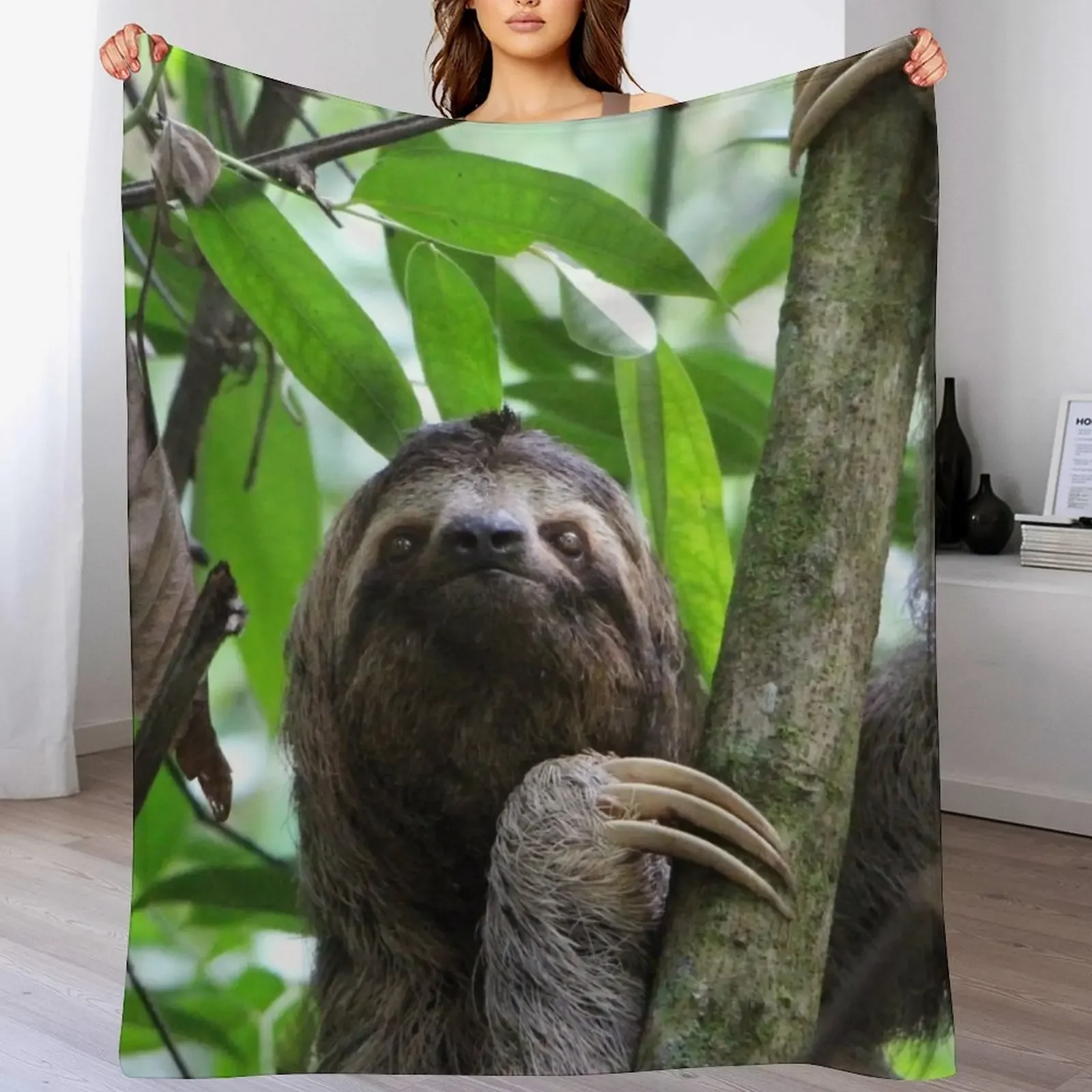 

Sloth 001 Throw Blanket Single halloween Hair Moving Blankets