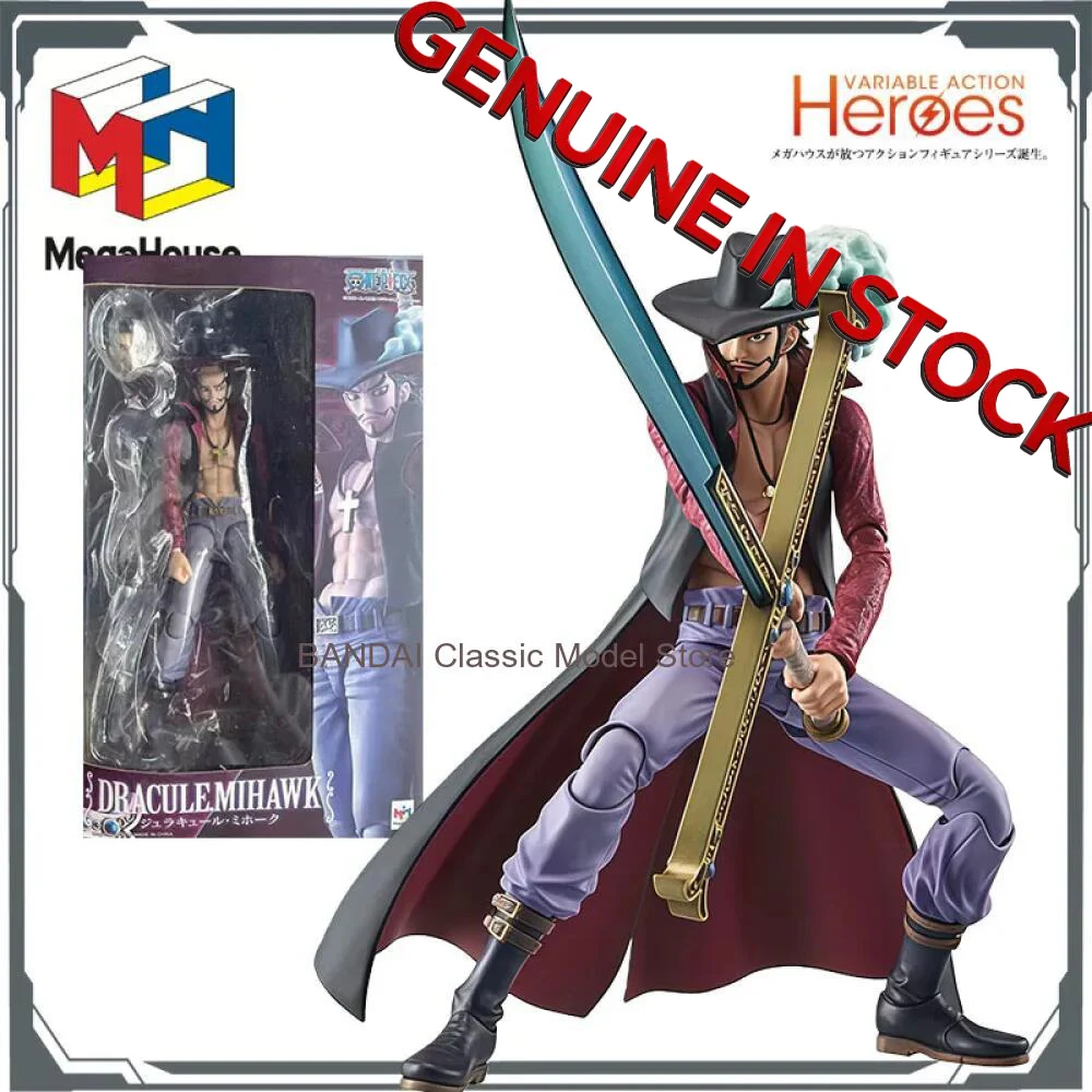 MegaHouse Original Variable Action Heroes Dracule Mihawk Anime Action Figures Toys for Boys Christmas Gift Collectible Model