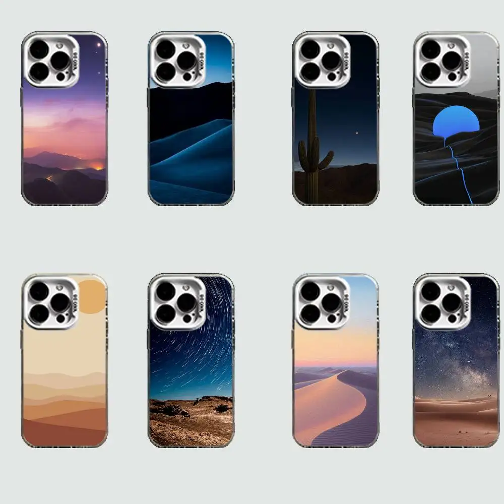 

Dusk Over Desert Sands White Shockproof Phone Case For iPhone 16,15,14,13,12,11,Pro,XS,Max,Plus,Mini,SE