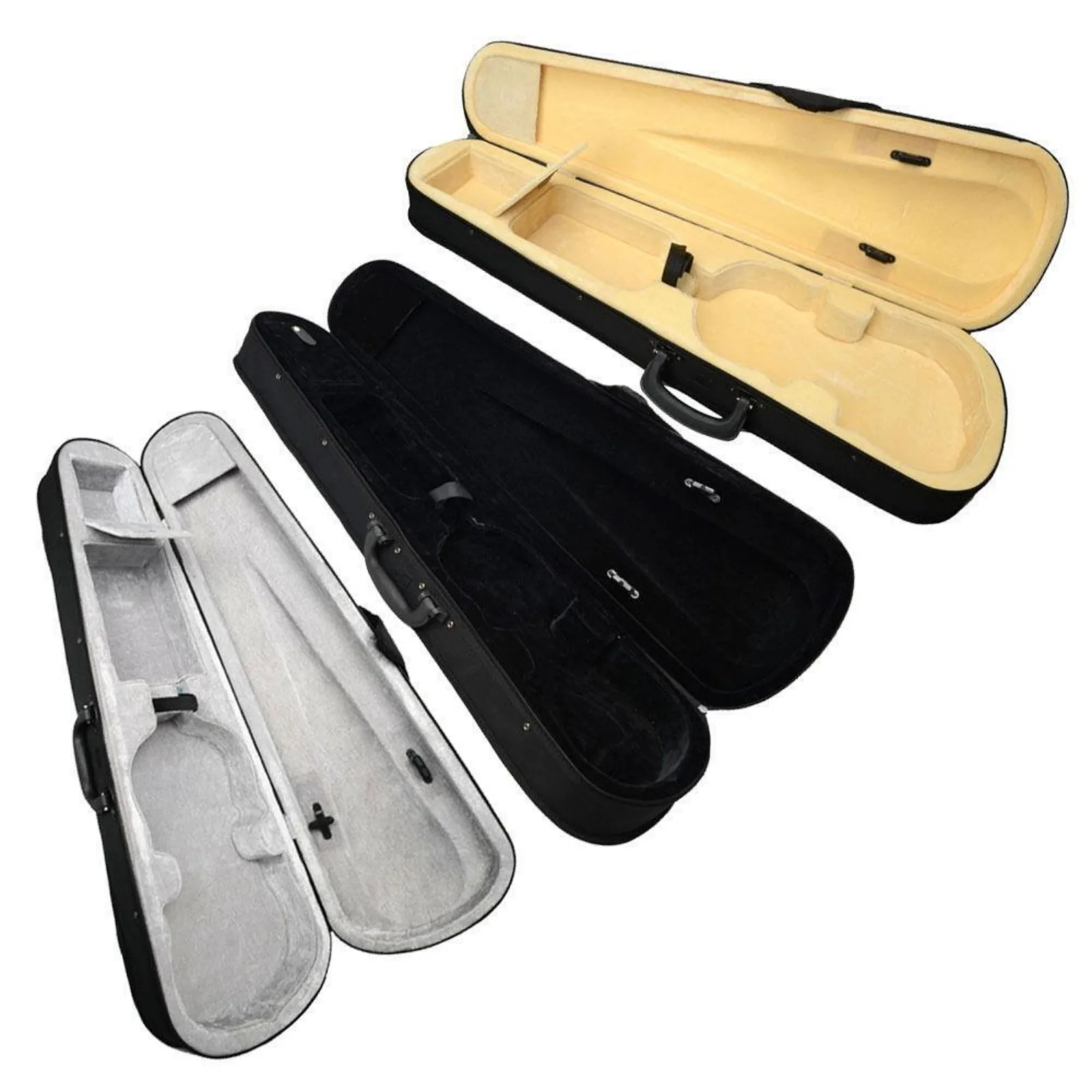 

New Triangle Shape Yellow/Black/Silver Gray Color Violin Case for 4/4 Size United States